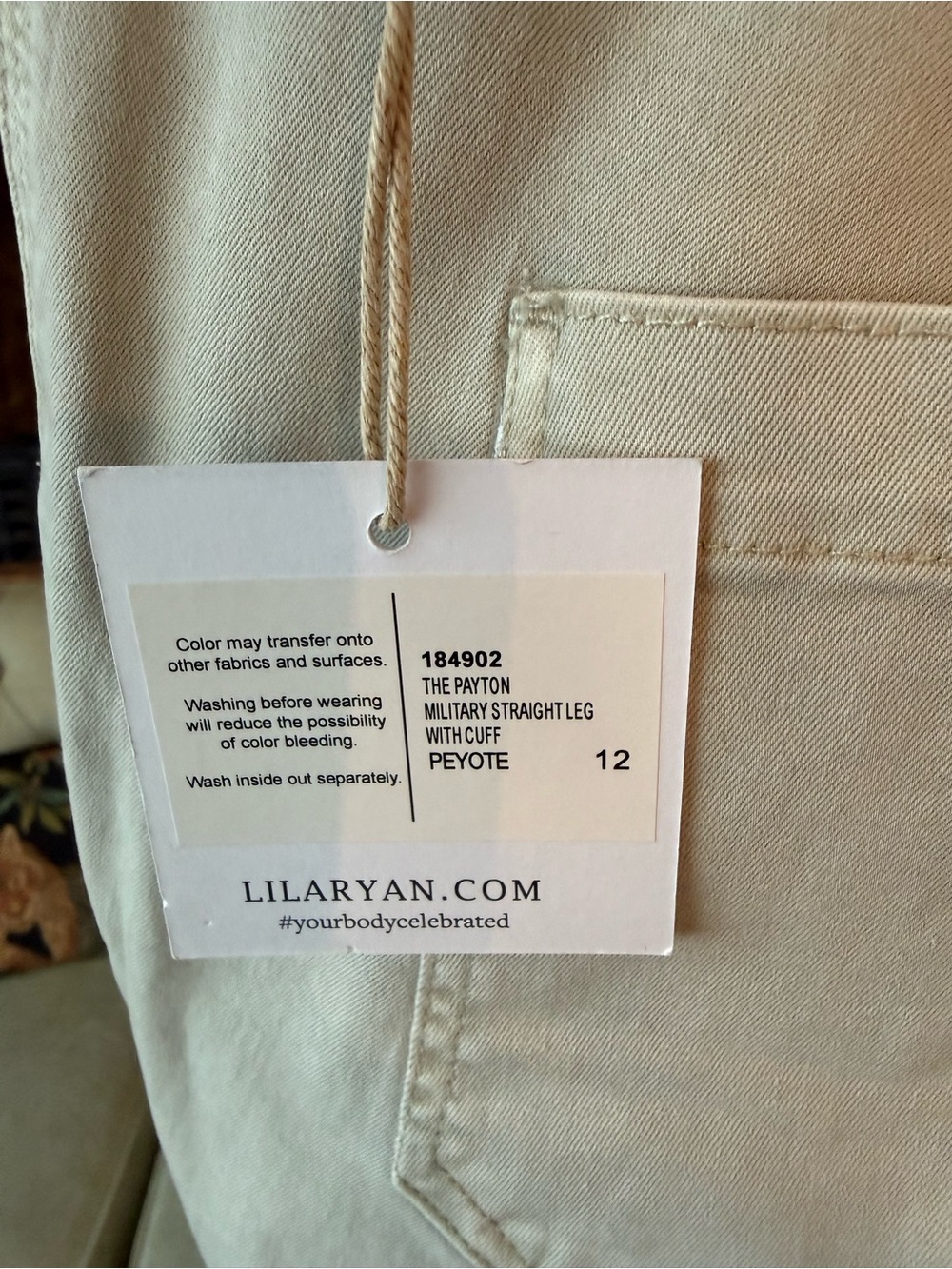 🤍 Lila Ryan Payton Military Straight Leg Pants Size 12 NWT - Picture 5 of 9